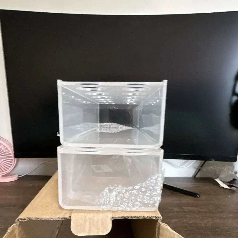 Clear Acrylic Rectangle Flower Vase, 12.5